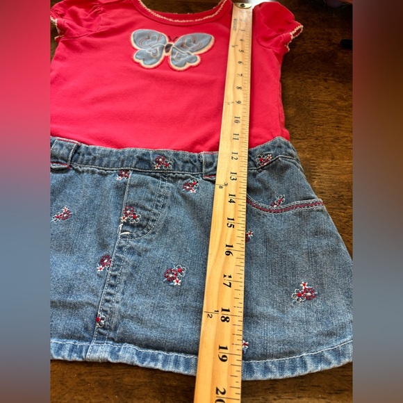 Vintage Faded Glory Knit and Denim Dress size 4/4T - Picture 7 of 9